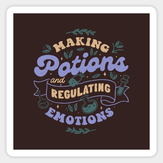 Making Potions and Regulating Emotions by Tobe Fonseca Sticker by Tobe_Fonseca